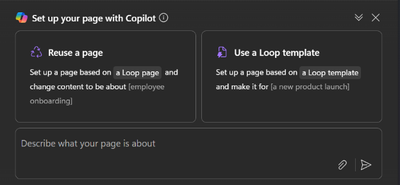 An image of the Copilot pane in Loop