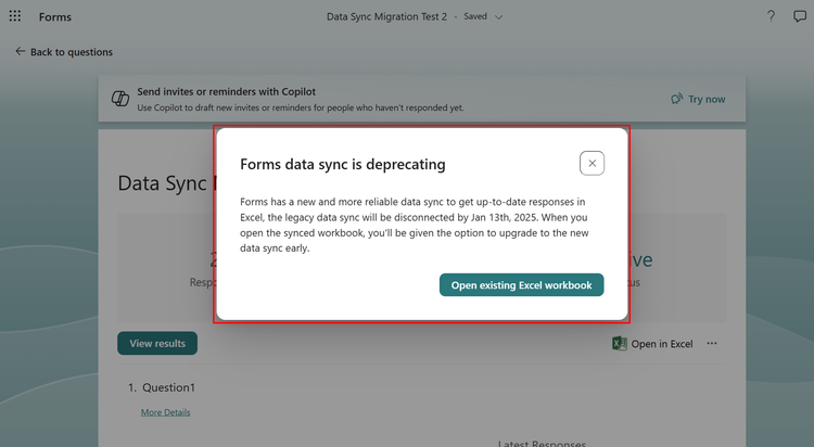 Upgrading to the new Forms data sync