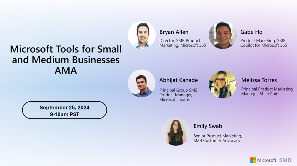 Microsoft Tools for Small and Medium Businesses AMA | Microsoft ...
