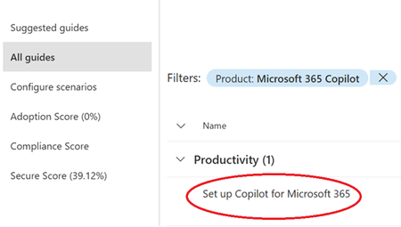 Getting to Microsoft 365 Copilot at the Microsoft admin center