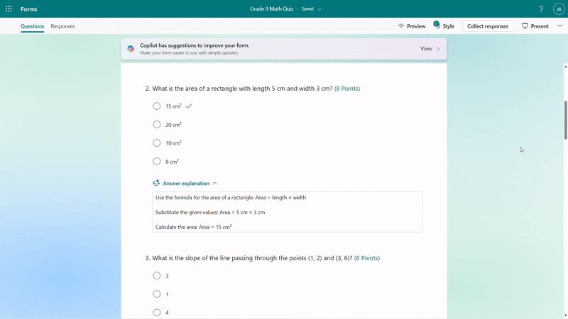Rewrite answer explanations