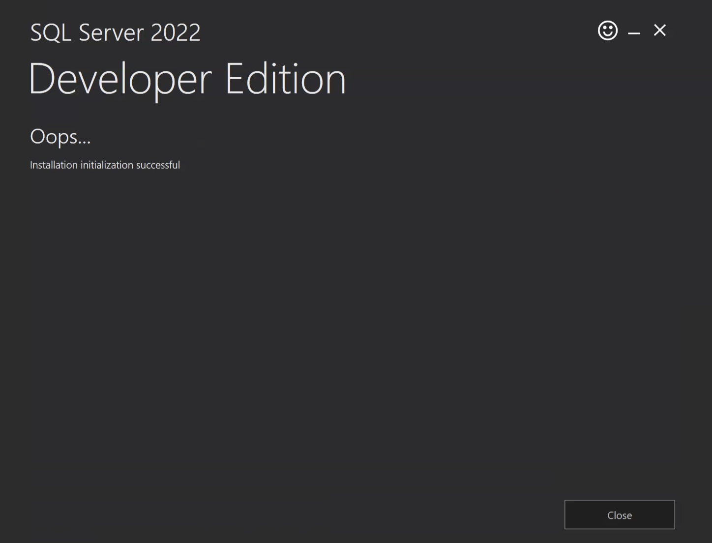 The customer cannot install developer version under system account ...