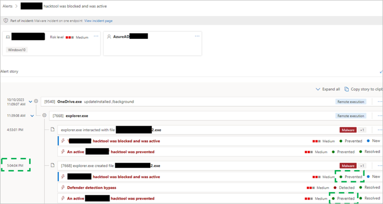 Screenshot showing prevention of keylogging