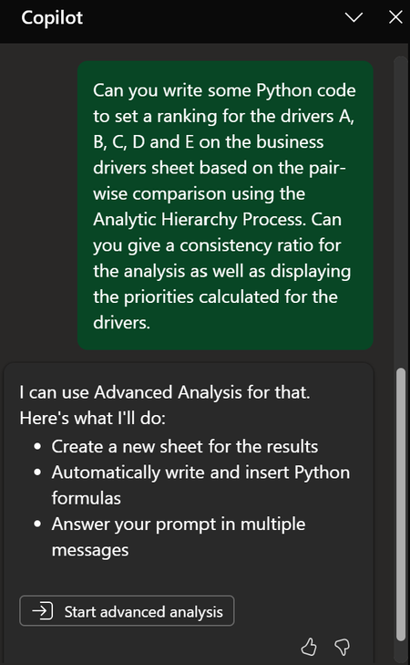 Project Selection: Portfolio Analysis using Copilot in Excel with ...