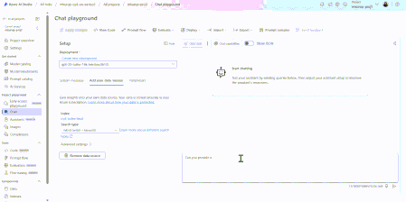 Securely use the Chat Playground in AI Studio with disabled public access and private endpoints on your AI hub, AI Search, AI Services, and Storage.