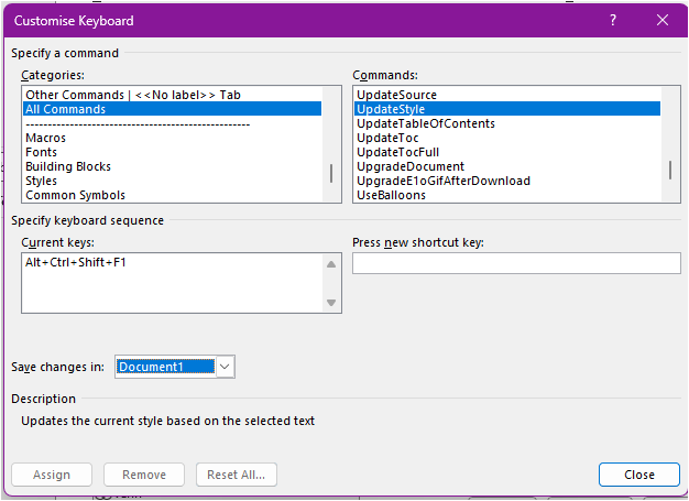 Adding the command UpdateStyle to my ribbon | Microsoft Community Hub