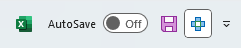 Focus Cell button on the Quick Access Toolbar