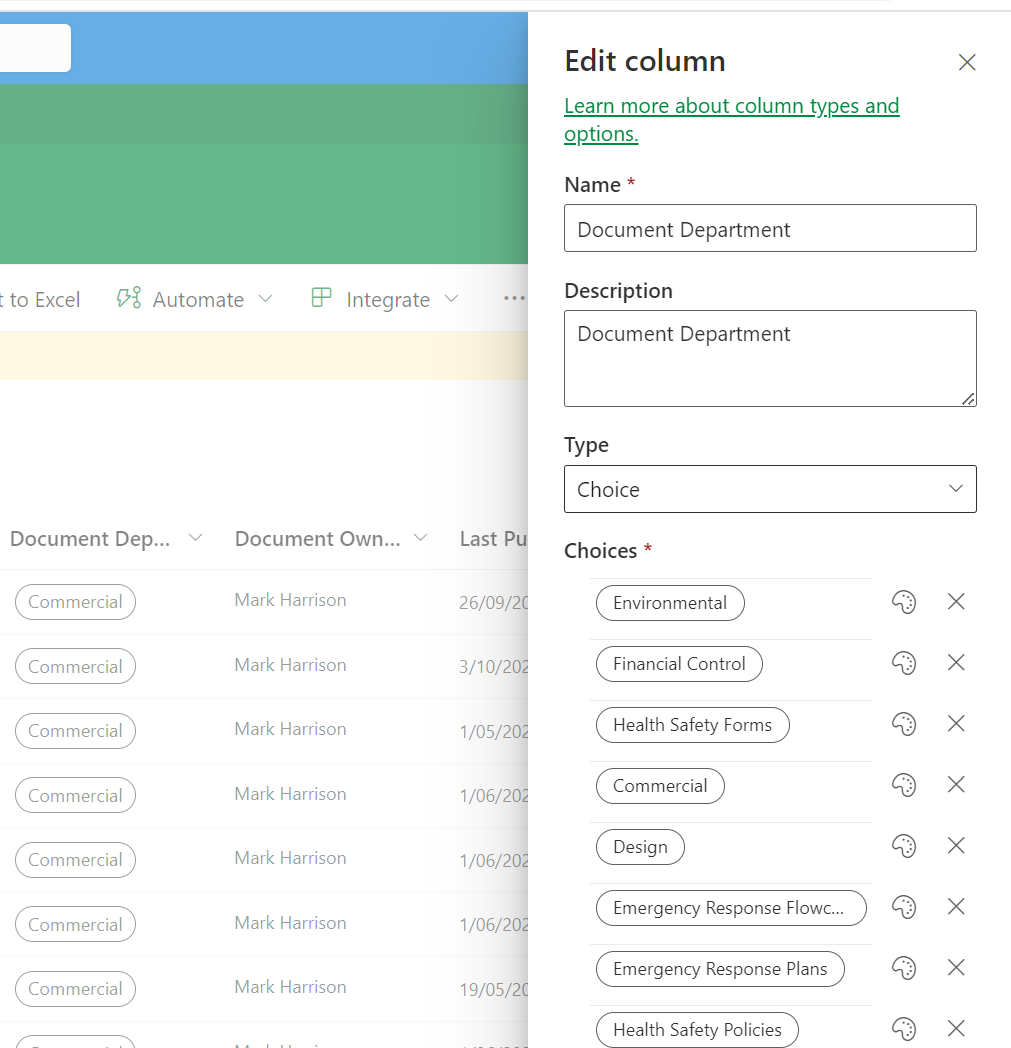 Unable to get a managed property (a sharepoint library choice column ...