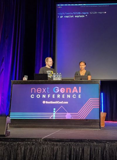 Scott Hanselman, VP of Microsoft Development Community, & Safia Abdalla, Principal Software Engineer at Microsoft - photo by MVP Heather Downing