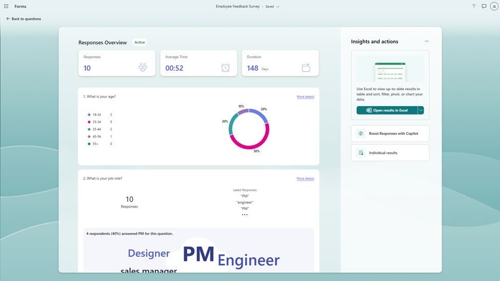 New result page
