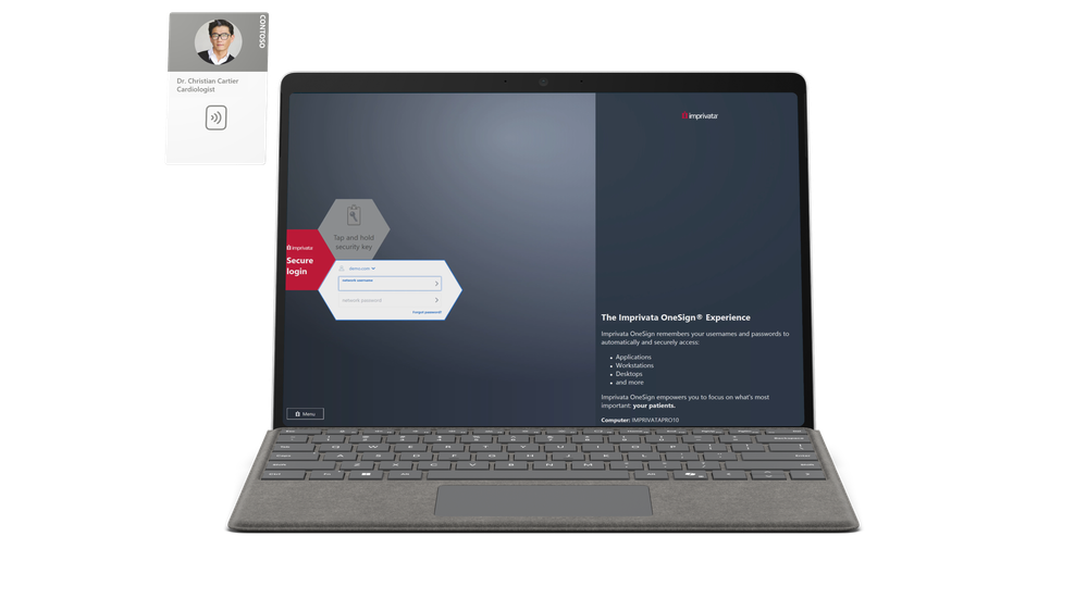 Surface Pro 10 with Imprivata app and NFC Card