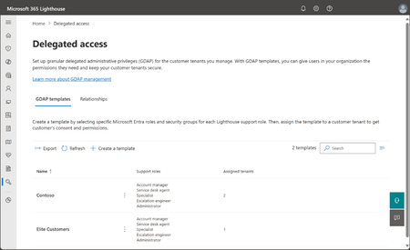 Use GDAP to set up least privilege access in Microsoft 365 Lighthouse