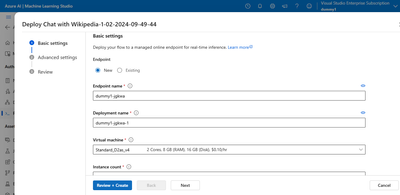 Create a deployment endpoint
