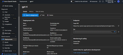 Deployment Details Tab