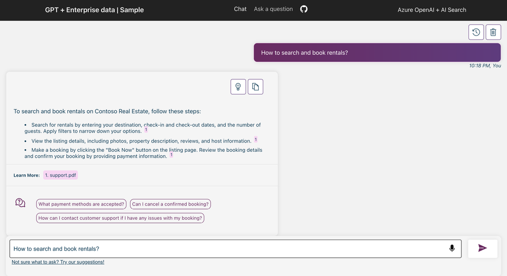 GPT + Enterprise Data sample