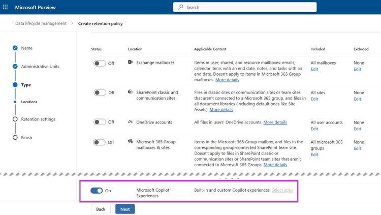 New M365 Copilot Data Lifecycle Management options | Microsoft ...