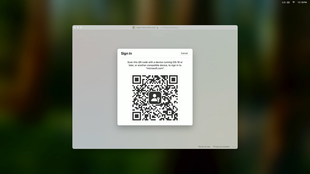 Single sign-on during enrollment now supports passkeys, as on an iOS device, for authentication.