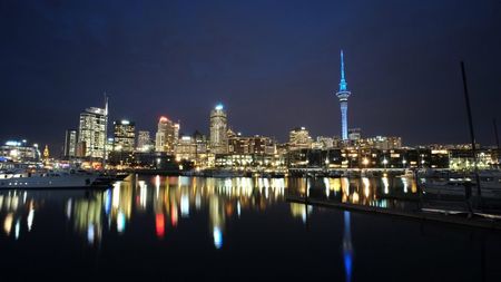 Image of Auckland, New Zealand harbor