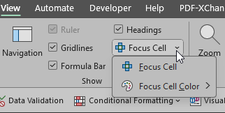 Increase ease of navigation with Focus Cell in Excel | Microsoft ...
