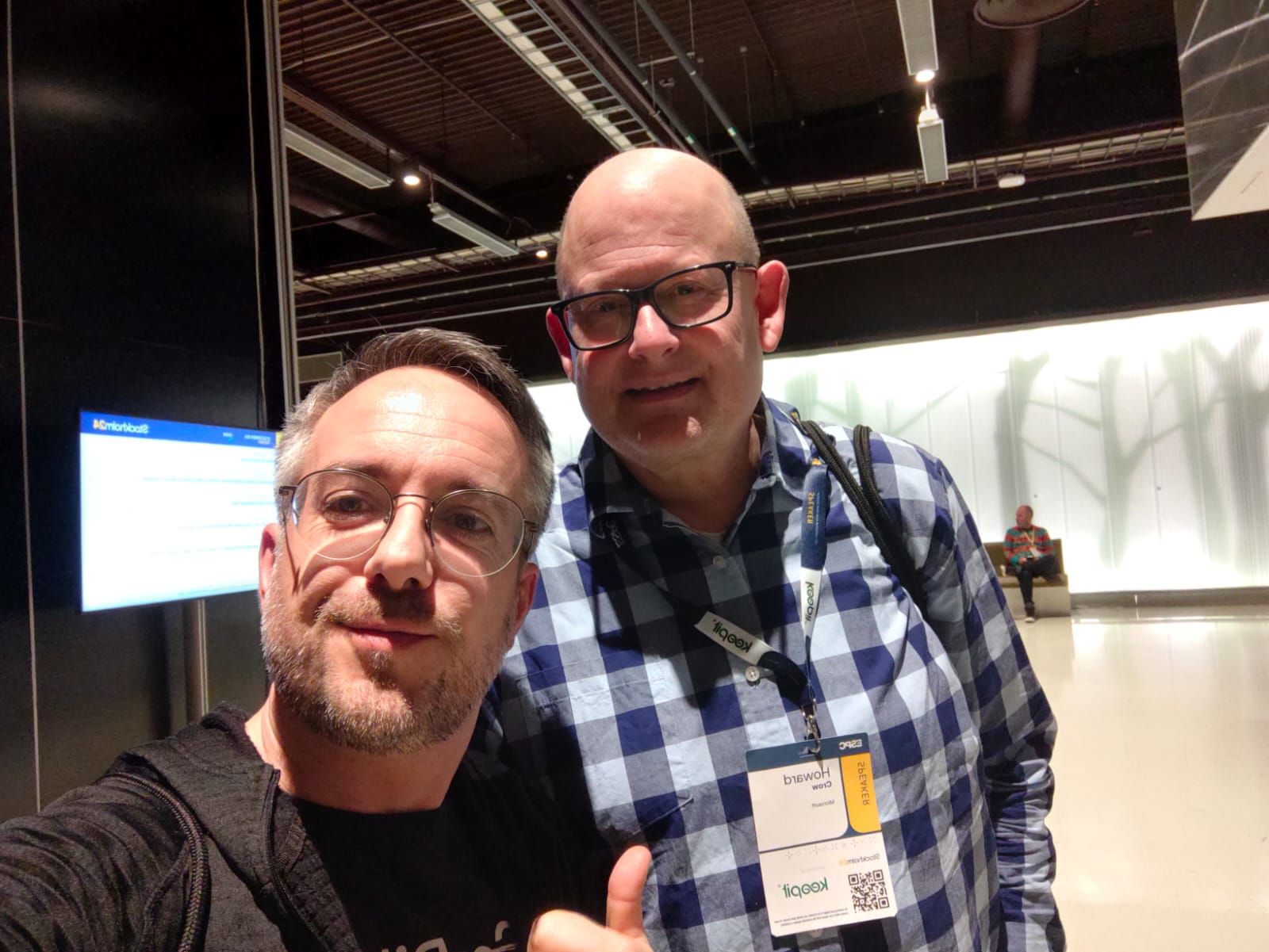 Marijn Somers (left) and Howard Crow (right) during ESPC24 in Stockholm, Sweden.