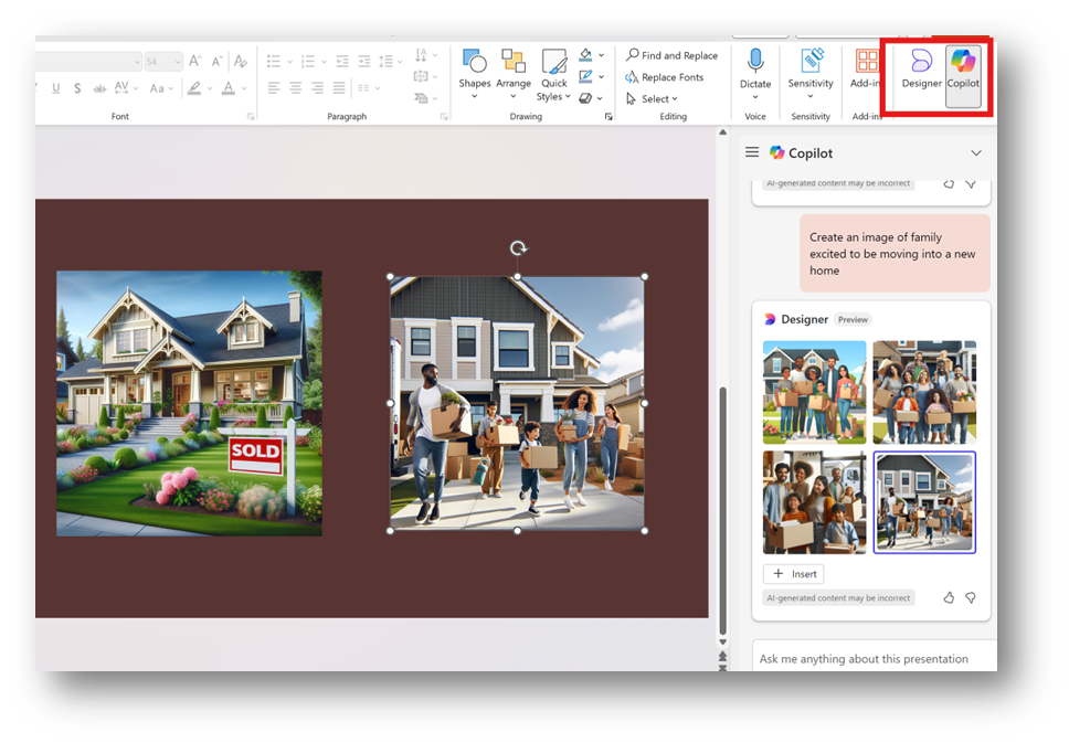 AI image generation for your presentations.