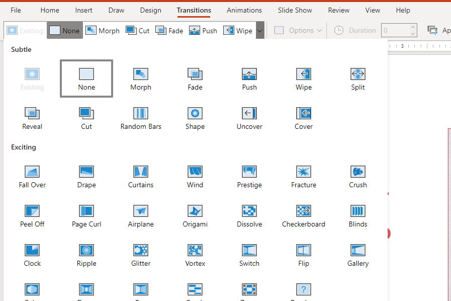 Slide Transitions