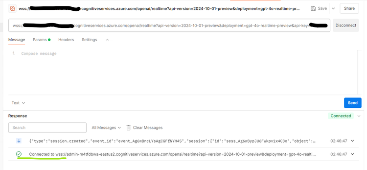 How to test Azure OpenAI Realtime API using Postman | Microsoft ...