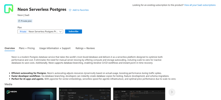 Announcing Neon Serverless Postgres as an Azure Native Integration ...
