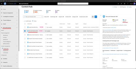 Installing or updating the Microsoft Defender XDR solution in content hub