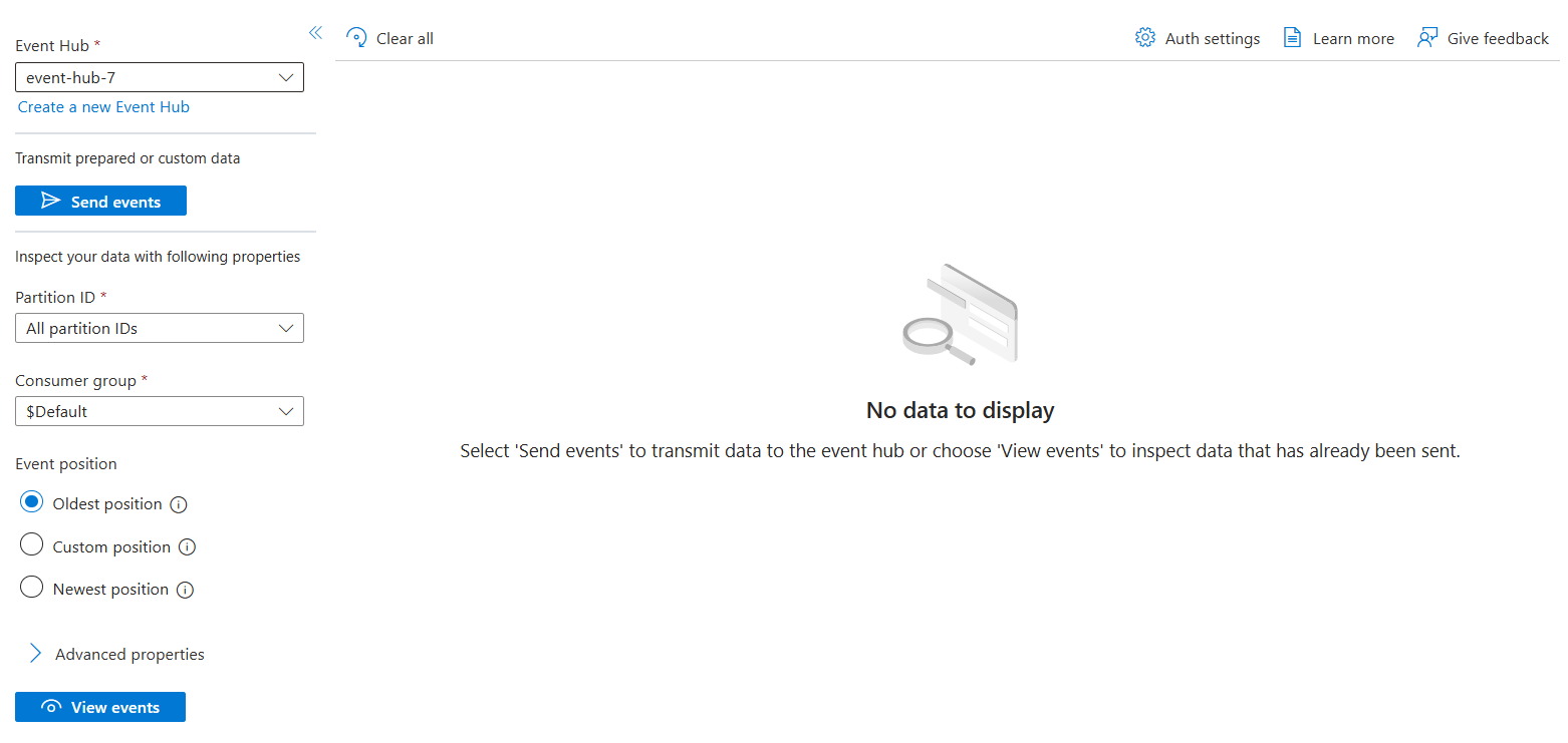 Cannot see any events in Event Hub Data Explorer | Microsoft Community Hub