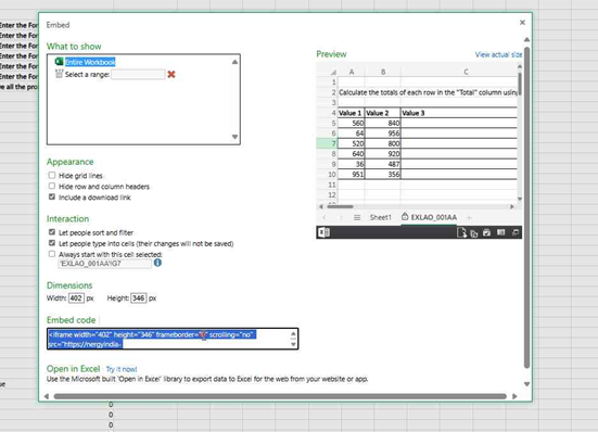 Trying to Embed an Excel File as Iframe and enable access to all with a ...