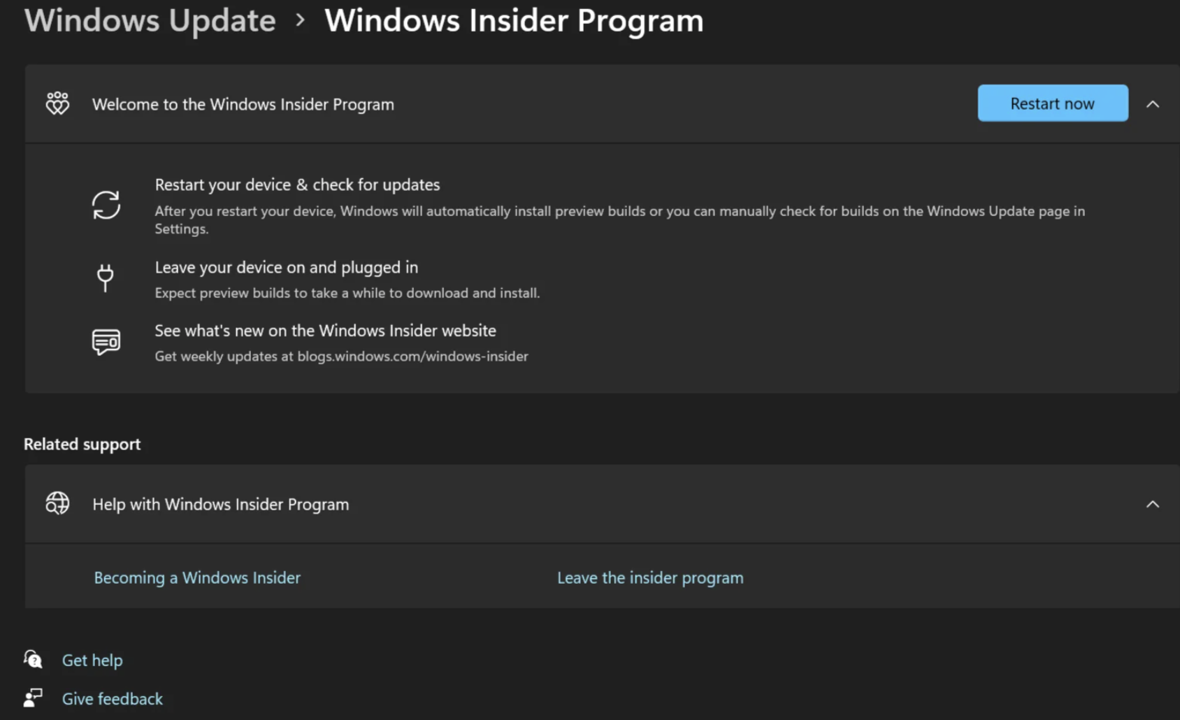 Any easy way to leave insider preview with Win11? | Microsoft Community Hub