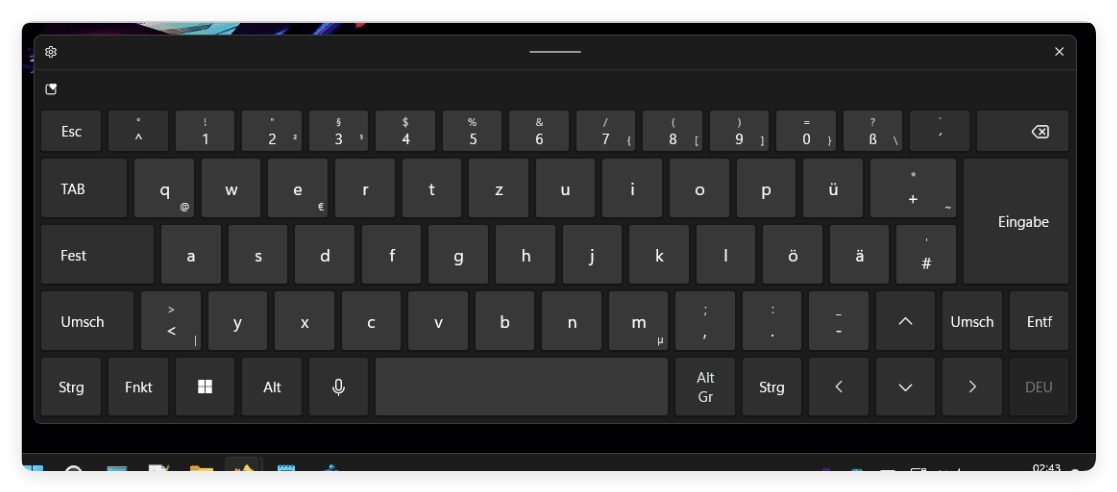 On Screen Keyboard stuck in 