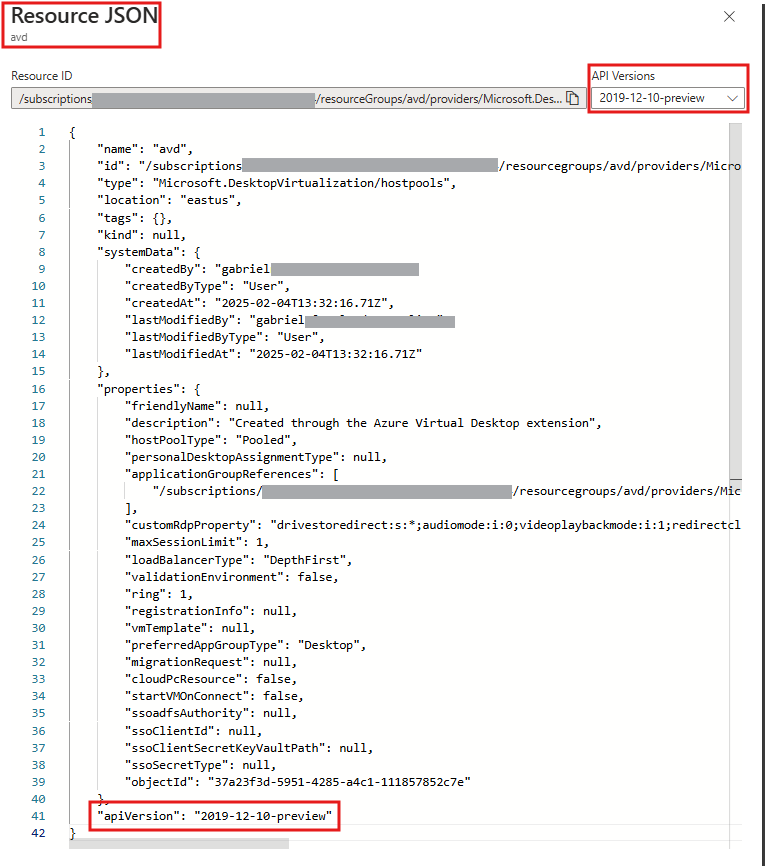 How to update to DesktopVirtualization API v. 2024-04-08-preview or API ...