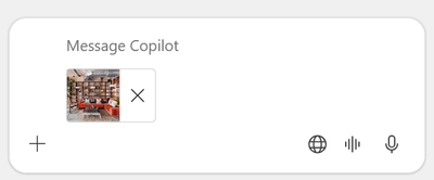A phone image uploaded to the Microsoft 365 Copilot chat box.