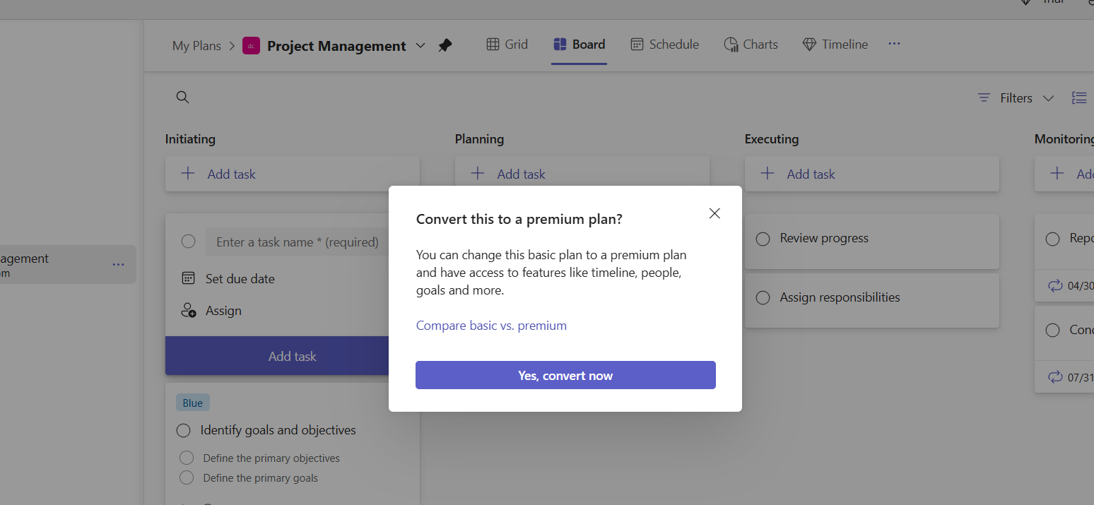 Planner 1 Premium Features NOT Converting | Microsoft Community Hub