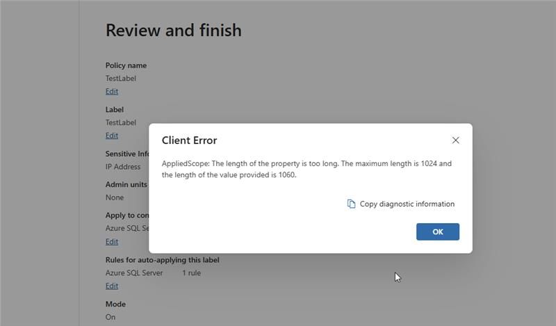 Auto-label cannot scope to Synapse Analytics Database | Microsoft ...
