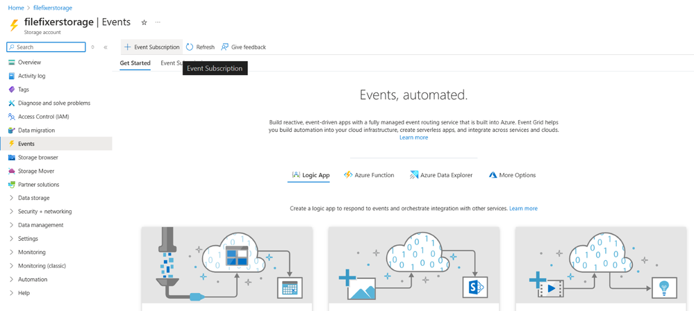 Create a new Event