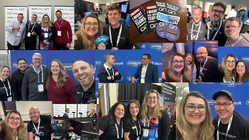 A collage of photos from the event of community members and Heather Cook, Microsoft 365 Community Lead.