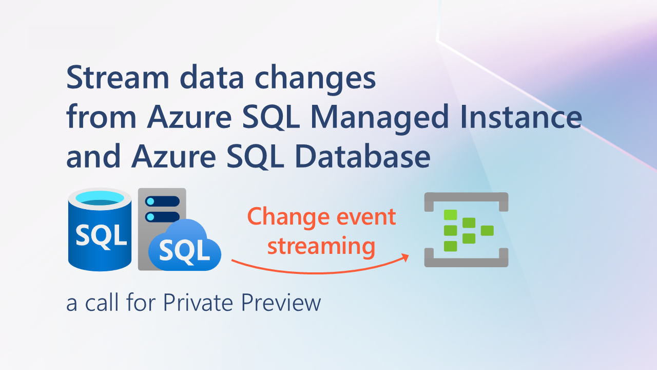 Stream data changes from Azure SQL Managed Instance and Azure SQL ...