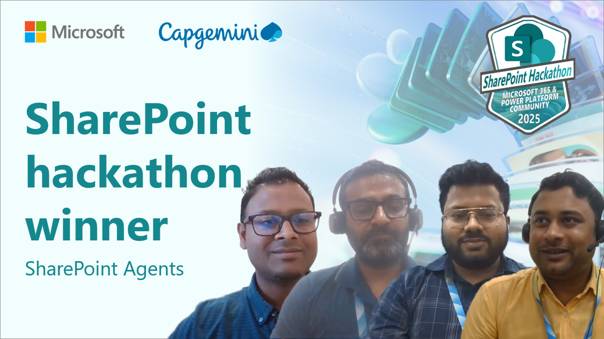 Sharepoint Hackathon Winner Sharepoint Agents Microsoft Community Hub
