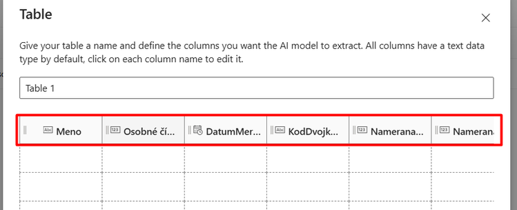 Syntex creates only Single line text fields for each piece of