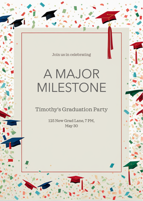 An invitation reading 