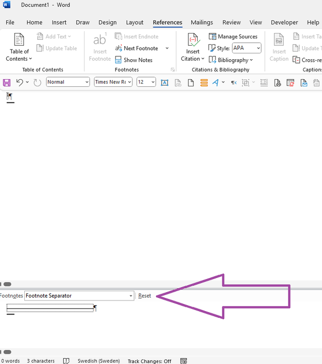 Editing the disposition of footnotes | Microsoft Community Hub