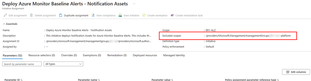 Sample screenshot with exclusion configured through the new feature