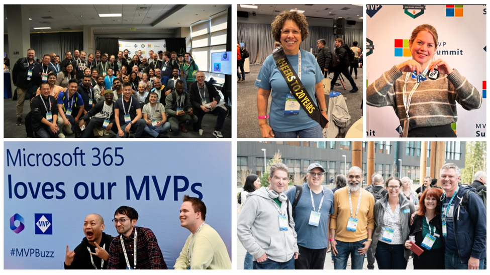 Collage image of MVPs who came together as a community to learn and connect at this year’s MVP Summit 2025 event