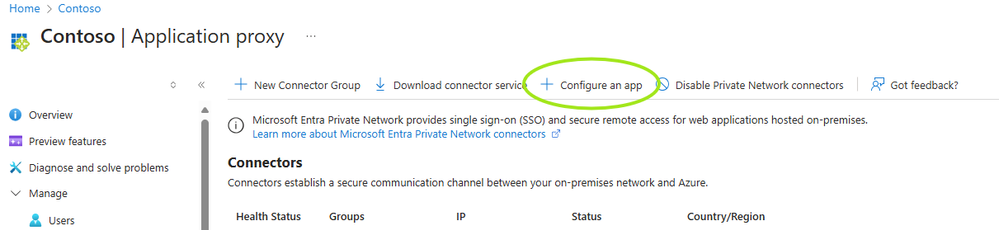 Configure an app