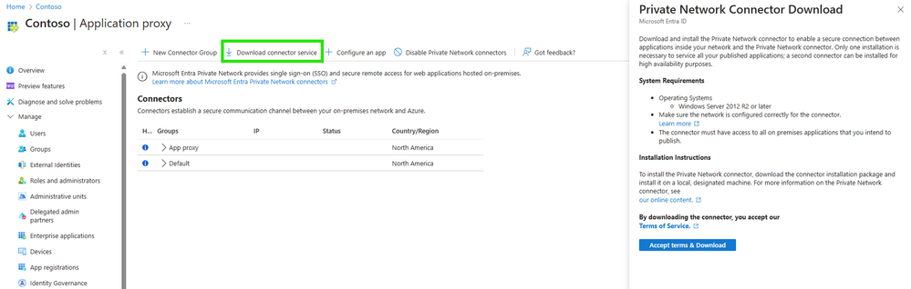 Download the connector from the Azure Portal