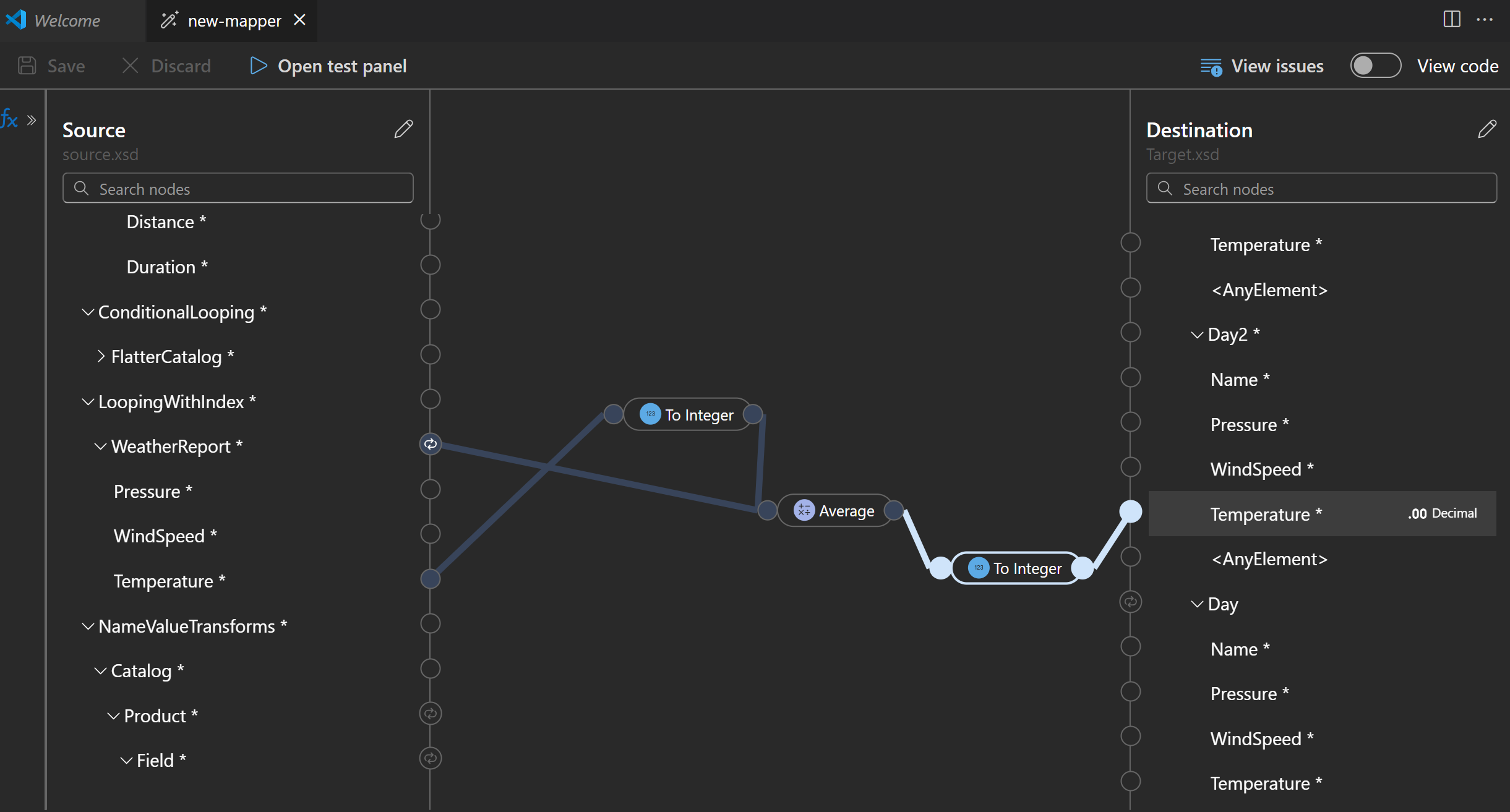 Using Minimum, Maximum, and Average in Logic Apps Data Mapper