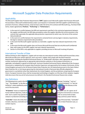 In this image we show that when you click on the color picker you can choose from 12 pre-set colors